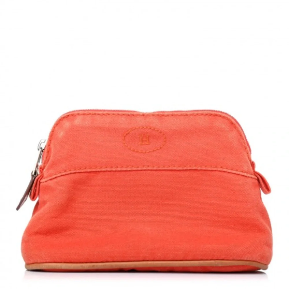 Authentic Hermes Vibrant Orange Cosmetic Pouch - Picture 1 of 4